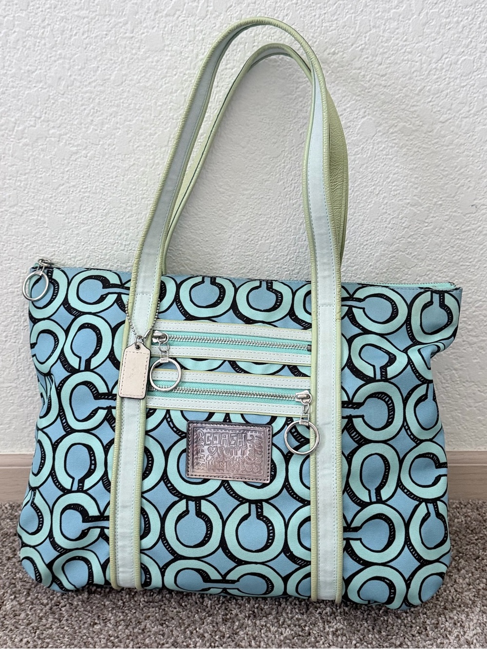 Coach Poppy 3D Op Art Glam Tote